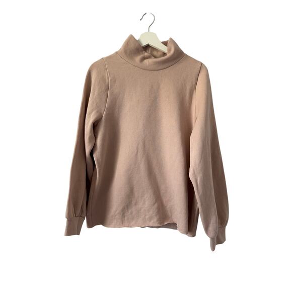 Madewell Betterterry Relaxed Turtleneck Sweatshirt Tan size Medium - Picture 4 of 12